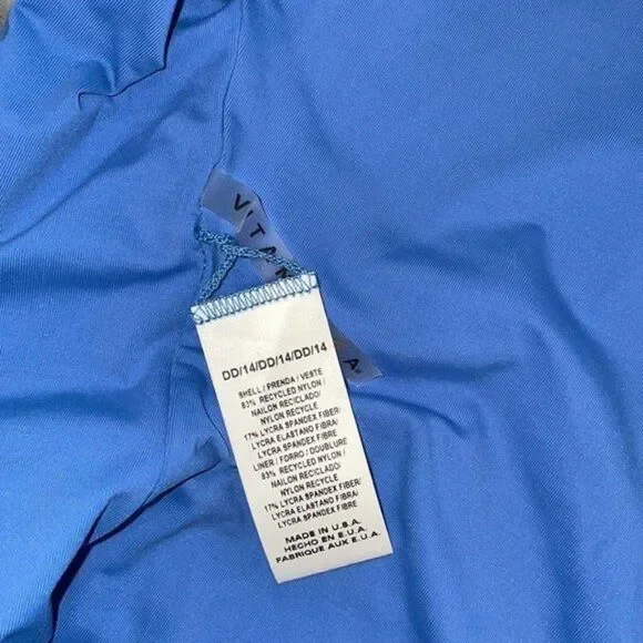 Vitamin A Womens Size 14 DD Mediterranean Blue Leah Sis One-piece Bathing Suit - Picture 5 of 9